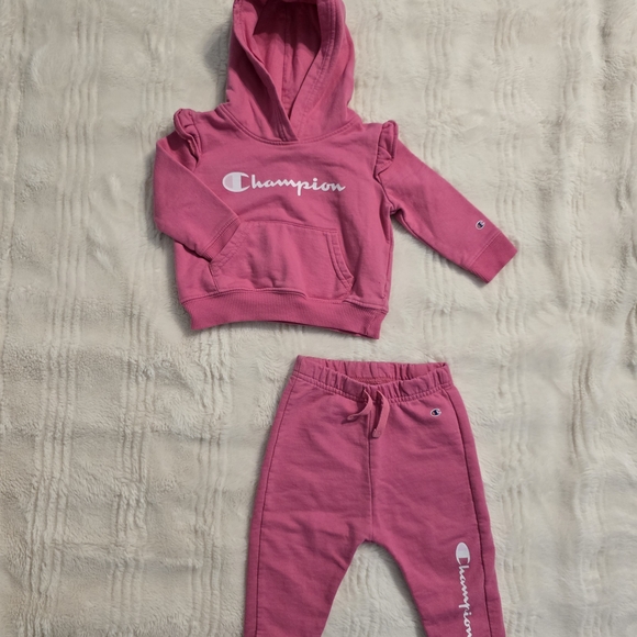 Champion Other - Champion Pink Hooded Sweatshirt & Joggers Set